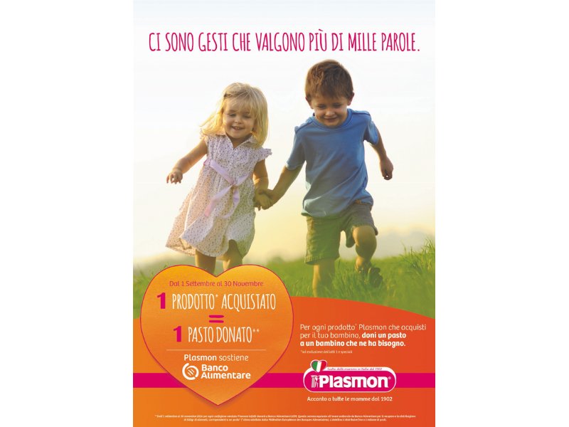 Plasmon supporta Banco Alimentare per combattere la poverta’ infantile