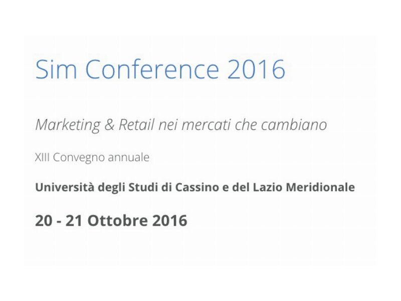  SIM Conference 2016