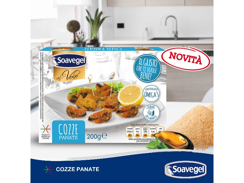 Cozze panate Soavegel un nuovo prodotto nel banco surgelati