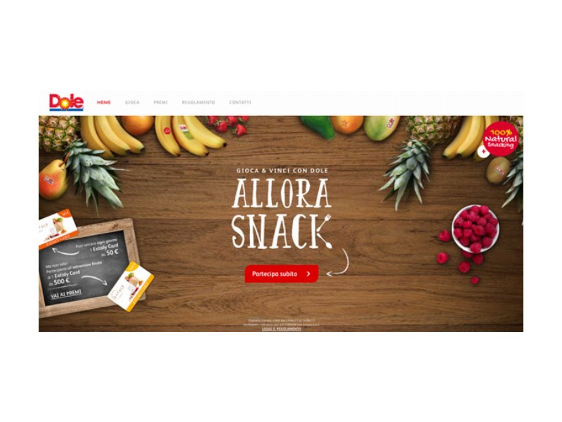 E' online il nuovo concorso Dole Allora Snack