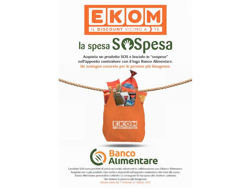 Ekom e il Banco Alimentare insieme per la “Spesa SOSpesa”