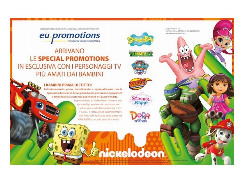 Eu.promotions si allea con Nickelodeon