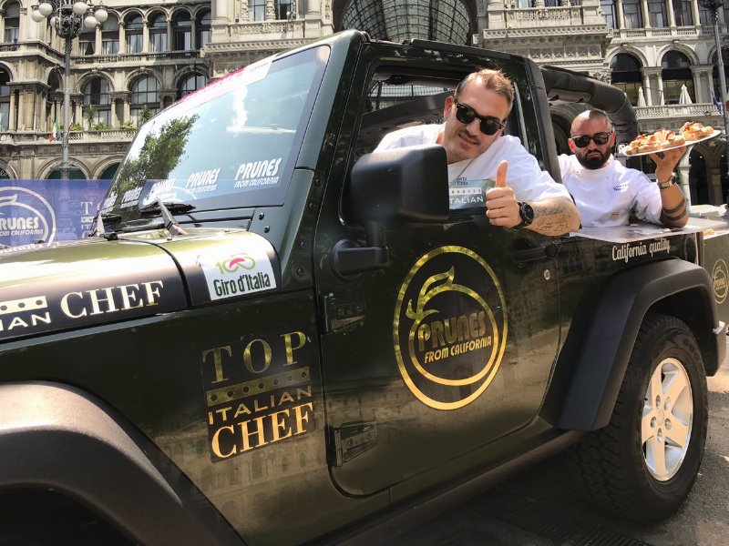 Le Prugne della California e Top Italian Chef al traguardo del 100° Giro d'Italia