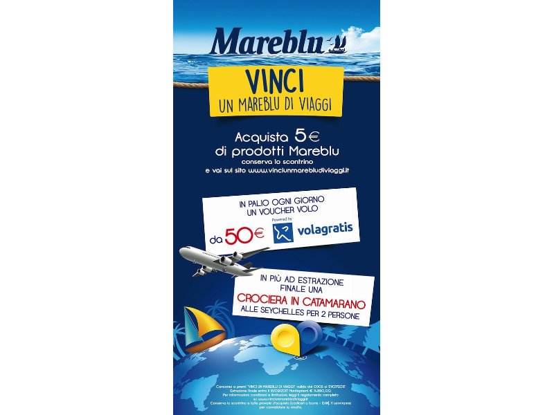 Mareblu lancia il concorso “Vinci un Mareblu di viaggi”