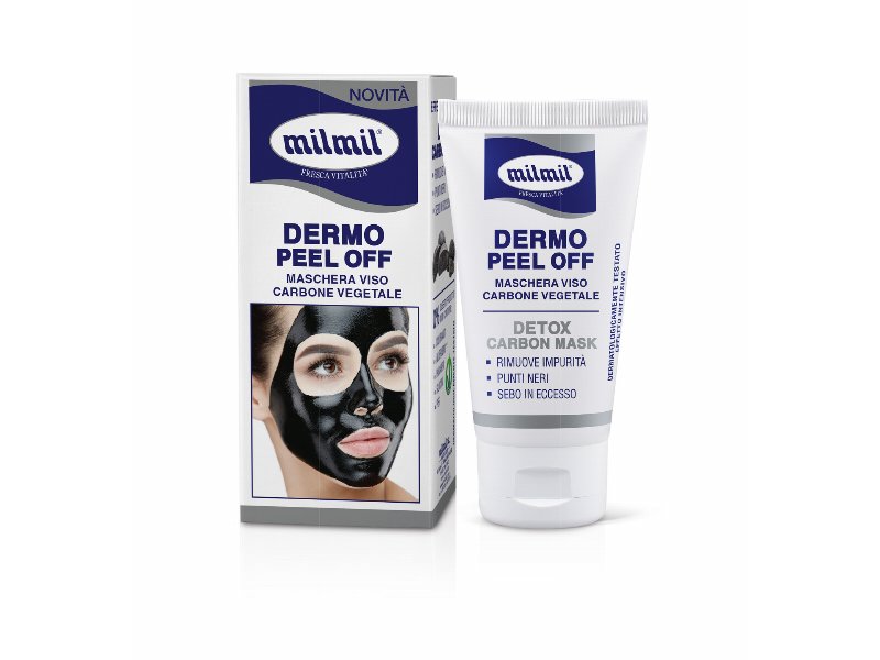 Mil Mil dermo peel off maschera viso carbone vegetale