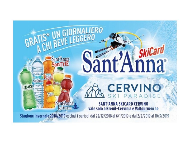 Acqua Sant'Anna premia i consumatori con le Ski Card