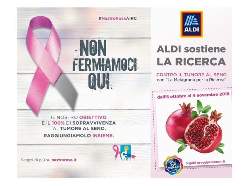 Aldi sostiene Airc con “La Melagrana per la Ricerca”