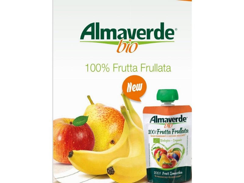 Almaverde Bio Ambiente lancia i frullati e gli omogeneizzati 100% frutta