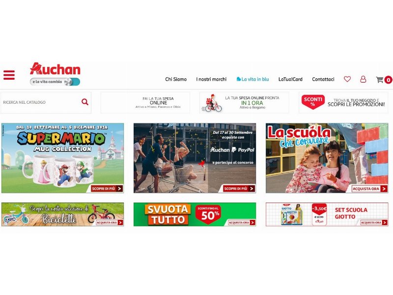 Auchan Retail Italia siglano una partnership strategica con Paypal