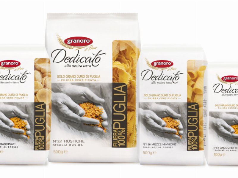 Dedicato: la linea di pasta Granoro prodotta 100% da grano di Puglia