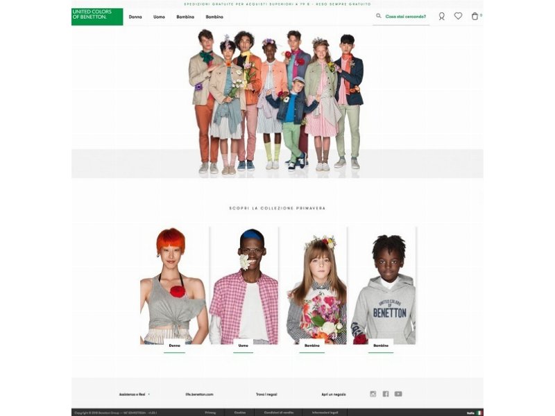 È online il nuovo e-shop United Colors of Benetton