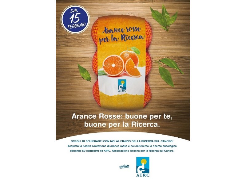 La Grande Distribuzione sostiene AIRC con le ‘Arance rosse per la Ricerca’