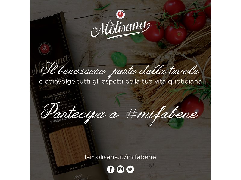 La Molisana lancia la consumer activation #Mifabene