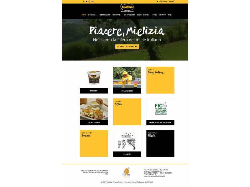 Mielizia, restyling del sito e lancio dell'e-commerce