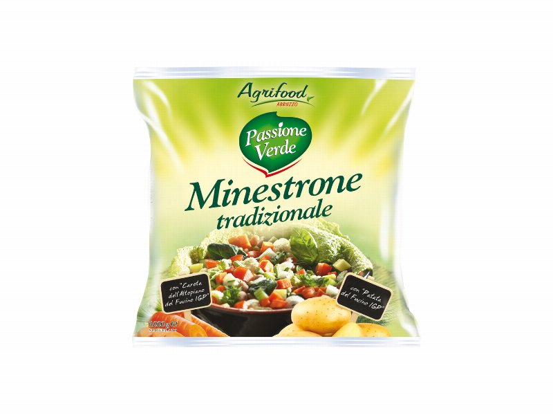 Minestrone tradizionale "Passione Verde" con 15 verdure e dal fucino carote e patate certificate IGP