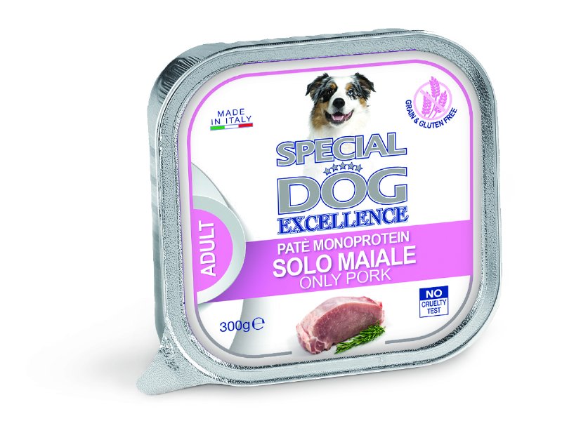 Monge: special dog excellence, patè adult solo maiale monoproteico