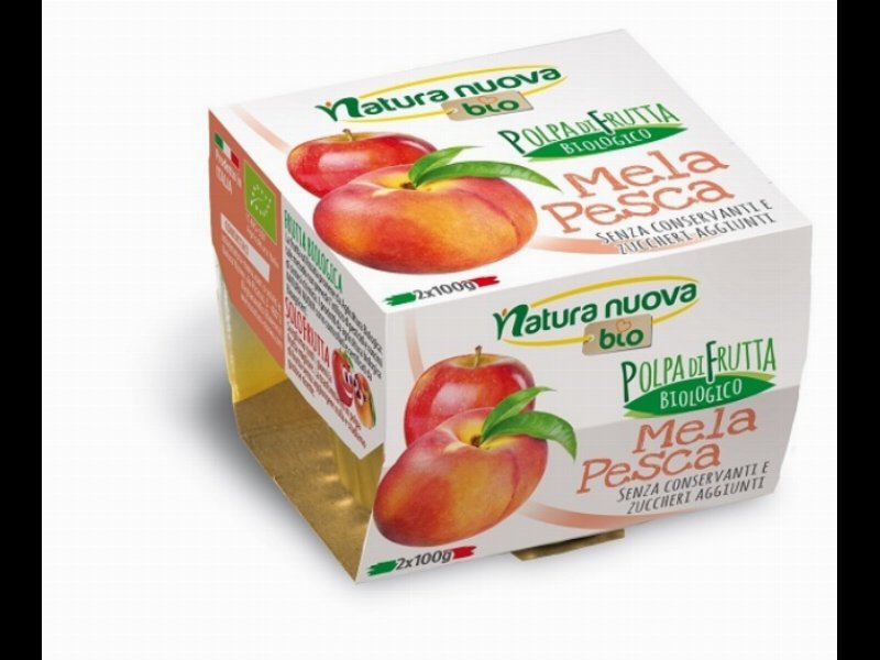 Natura Nuova Bio presenta Polpa di Frutta Mela e Pesca