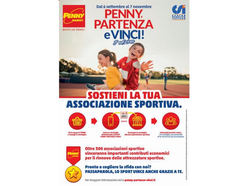 Penny Market sostiene le associazioni sportive italiane