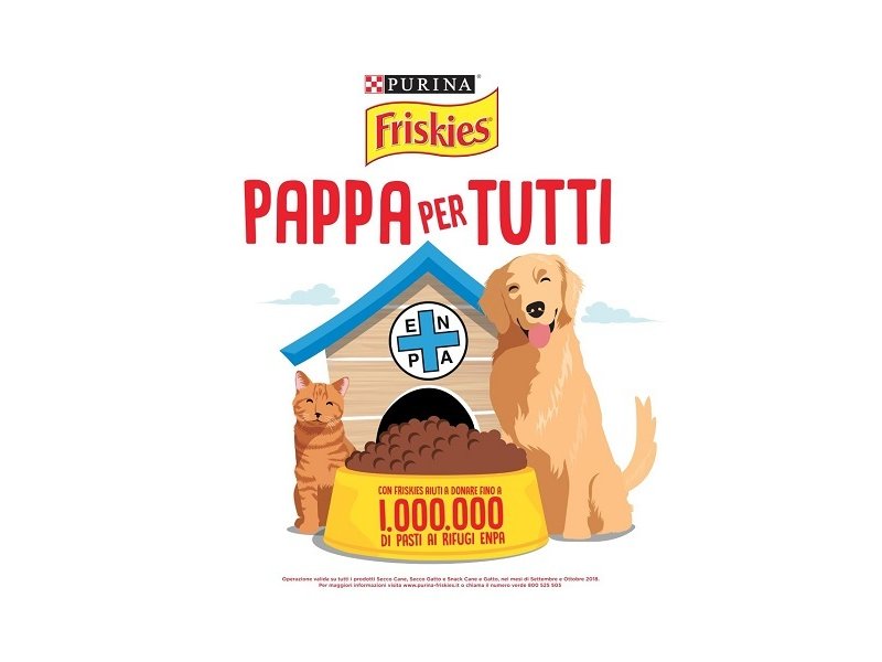 Purina Friskies dona 1 milione di pasti ai rifugi Enpa