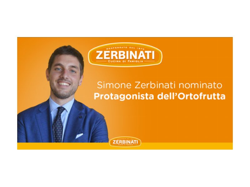 Simone Zerbinati premiato “Protagonista dell’Ortofrutta 2017”