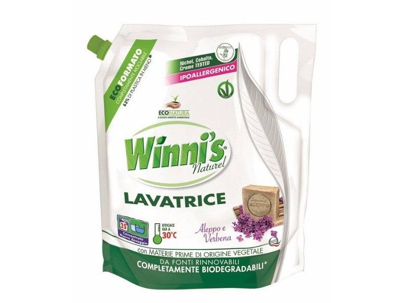 Winni’s Lavatrice rinnova formula e packaging