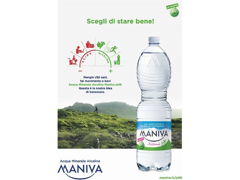 Acqua minerale alcalina Maniva torna on air