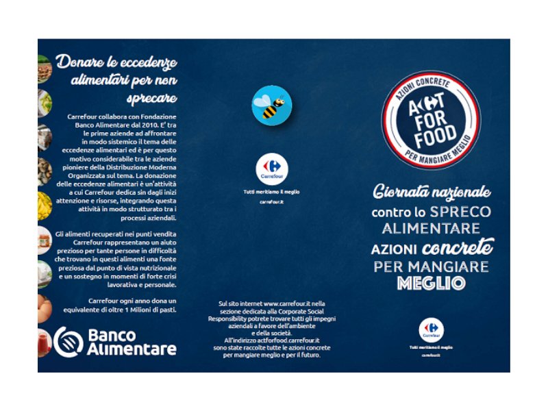 Carrefour Italia organizza iniziative contro lo spreco alimentare