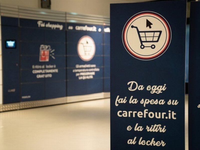 Carrefour Italia lancia il primo locker per ritirare la spesa online