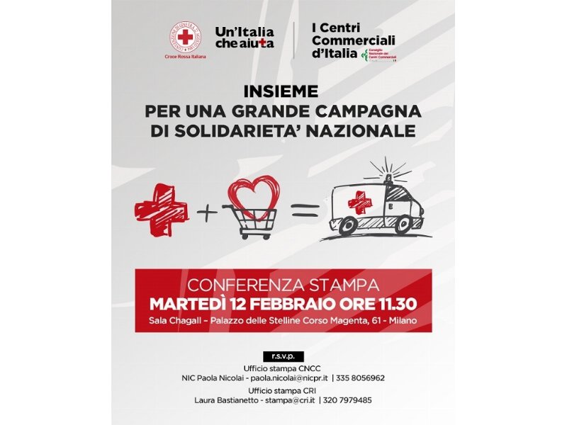 Centri Commerciali e CRI, al via la campagna di solidarietà nazionale