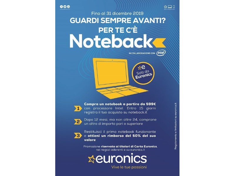 Euronics, al via l’iniziativa Noteback