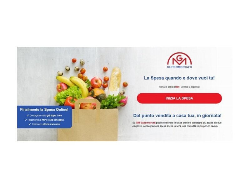 GM Supermercati, è online il sito e-commerce