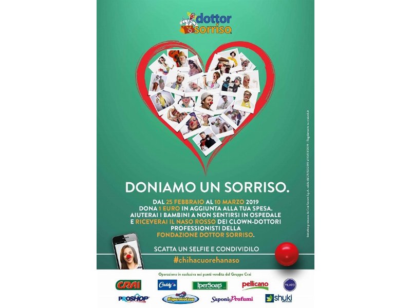 Gruppo Crai sostiene l’operazione benefica “Doniamo un sorriso”