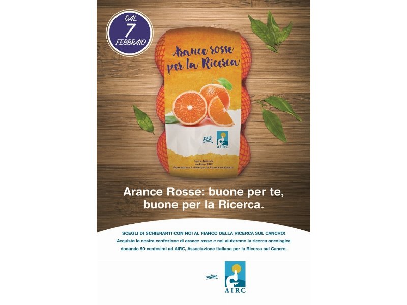 La Grande Distribuzione supporta Airc con le ‘Arance rosse per la ricerca’