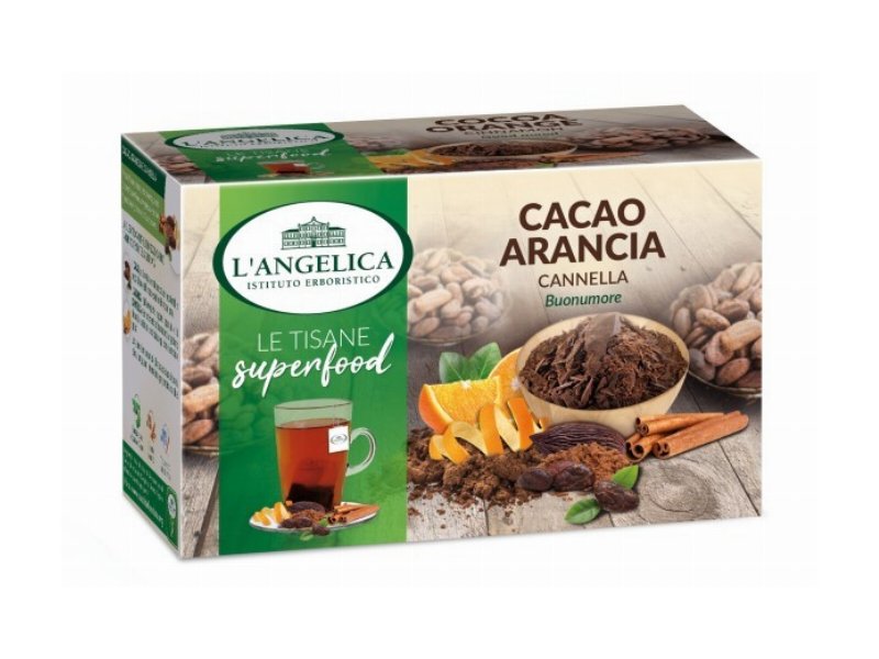 L'Angelica propone la nuova tisana calda Superfood cacao, arancia e cannella