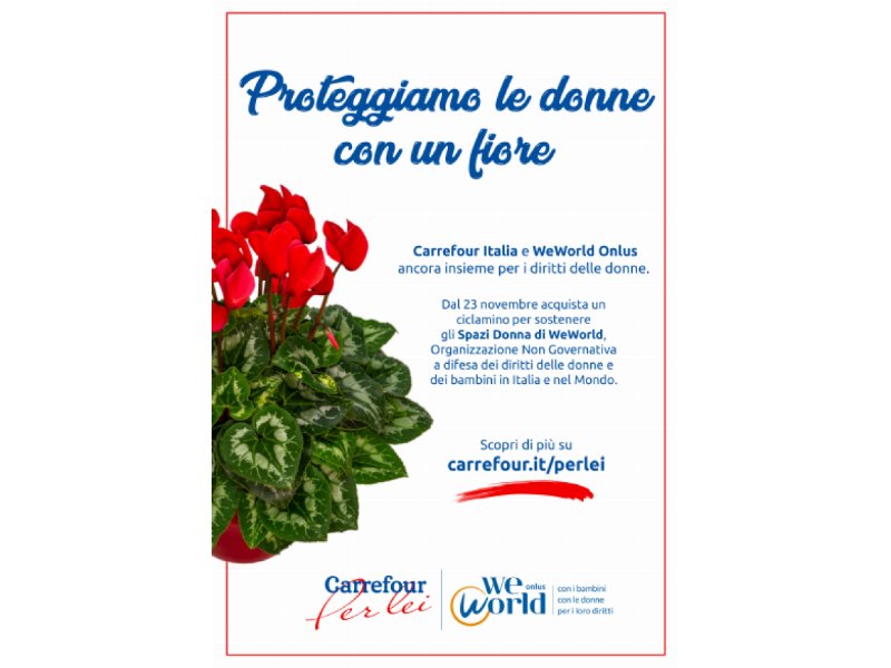 Carrefour e WeWorld insieme contro la violenza sulle donne