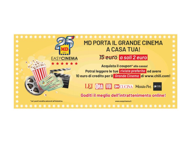 MD rinnova l’accordo con Easy Cinema