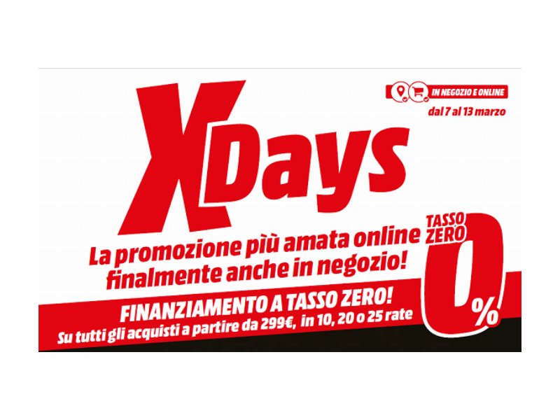 MediaWorld estende X-Days a tutti i negozi