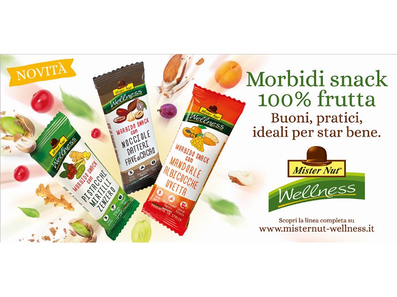 Morbidi snack Mister Nut Wellness, la novità firmata New Factor