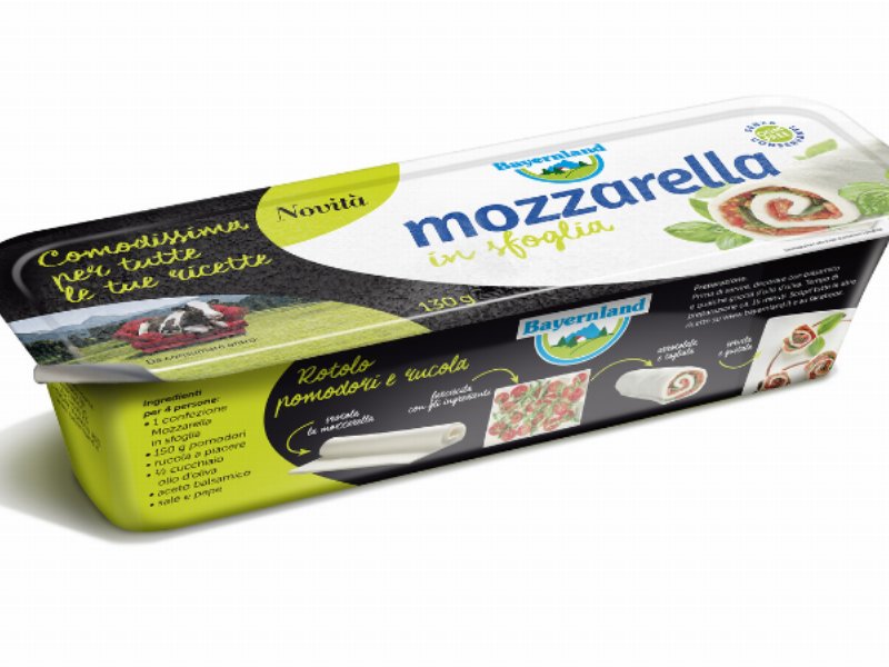 Mozzarella in sfoglia di Bayernland: un formato unico, per un prodotto versatile e genuino