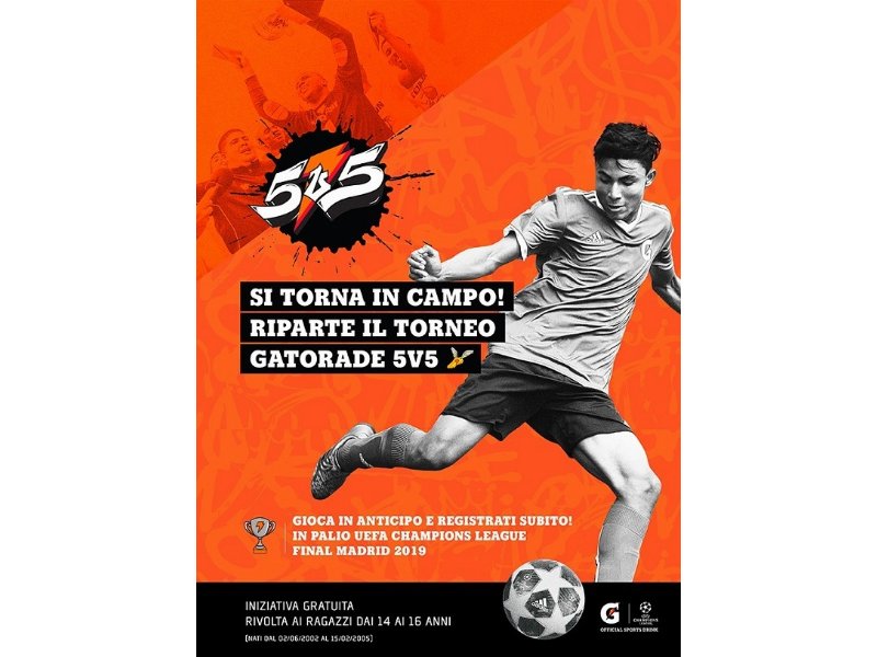 Torna in campo il torneo Gatorade 5v5