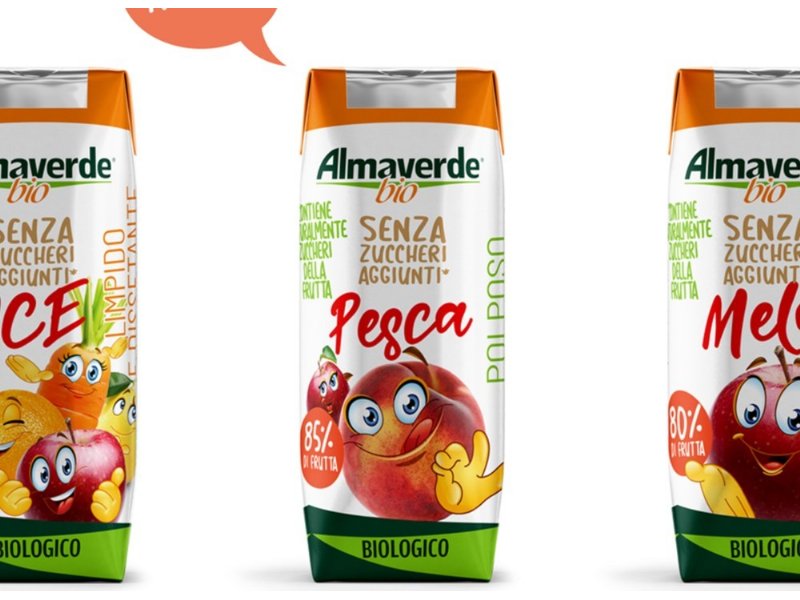 Almaverde bio lancia  la nuova linea di bevande alla frutta dedicate ai bambini