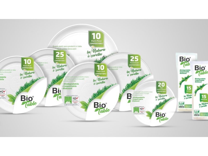 Bio table: la prima linea di stoviglie 100% biodegradabili e compostabili