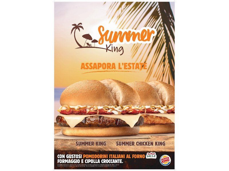 Burger King lancia i summer king con pomodori al forno