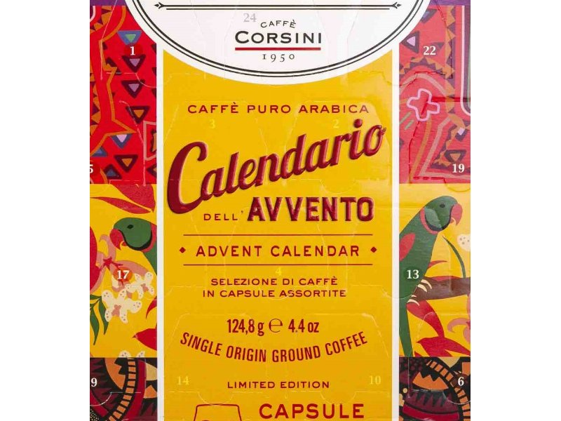 Caffè Corsini: nuovo calendario per Natale composto di capsule