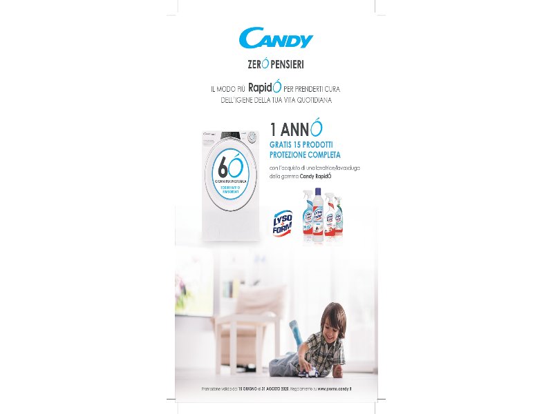 Candy lancia la campagna “zero pensieri”