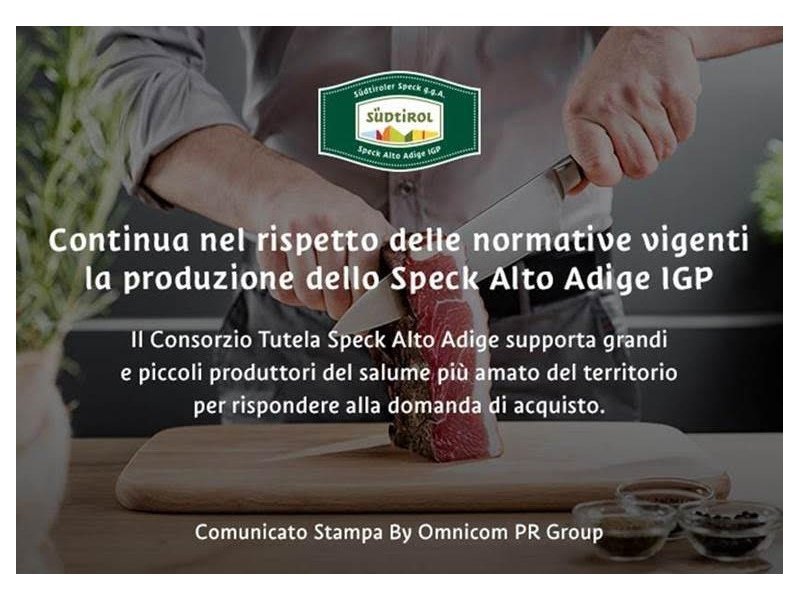 Speck Alto Adige: continua la produzione nel rispetto delle normative