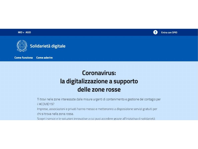 Coronavirus: la digitalizzazione a supporto delle zone rosse