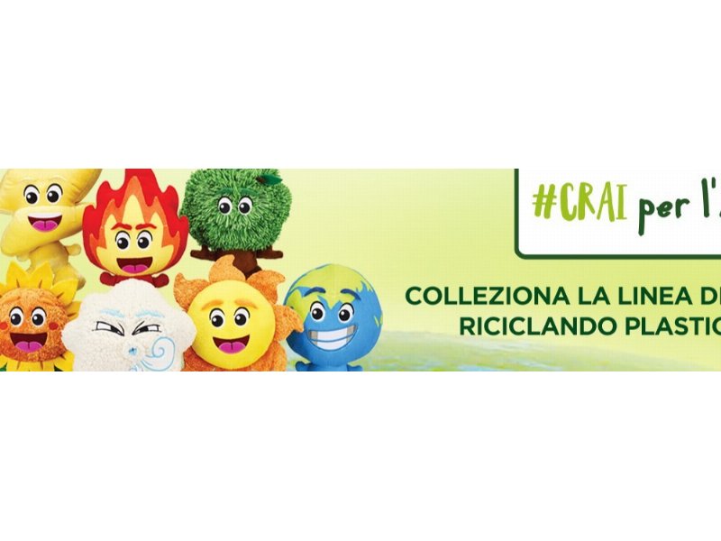 Crai lancia “gli ambientini”: i simpatici peluche ecosostenibili