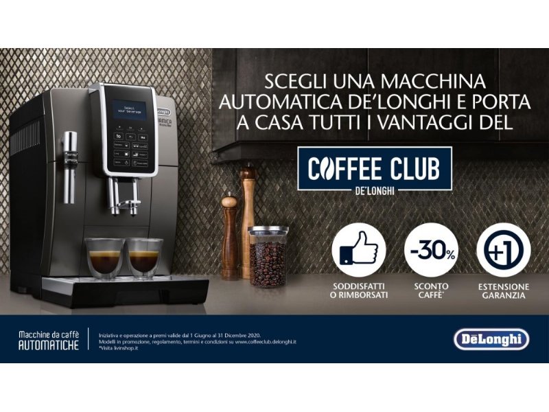 De’Longhi: con il nuovo Coffee club, rilancia e supporta il ritorno dei clienti negli store