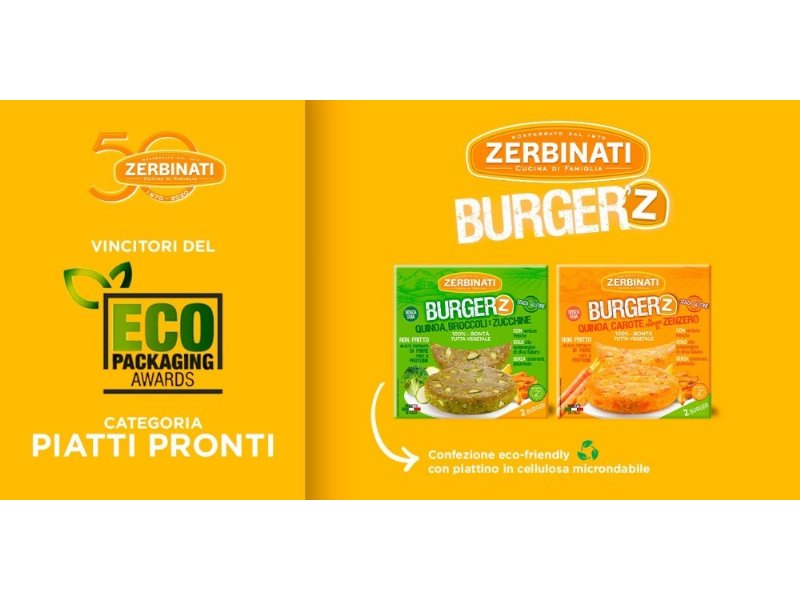 I burger’z Zerbinati vincono il premio Ecopackaging award 2020